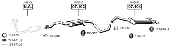 ASMET FO070710 Exhaust System